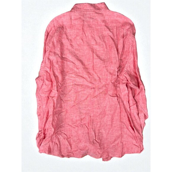 Cremeux Classics Men's Size XXL Pink Linen Button-Up Shirt - Picture 5 of 5